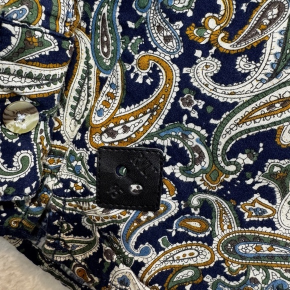 Revolution Dress Shirt Mens Size Large Paisley Dress Shirt Preppy 70s Long Sleev - Picture 7 of 12